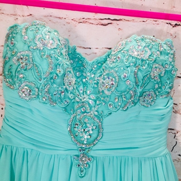 Sequence heart dress mini strapless‎ rhines… - Picture 2 of 7